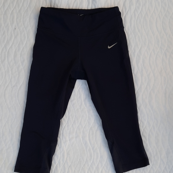 Nike Epic Lux Capri run mesh tights in Navy Sz XS - Picture 3 of 10